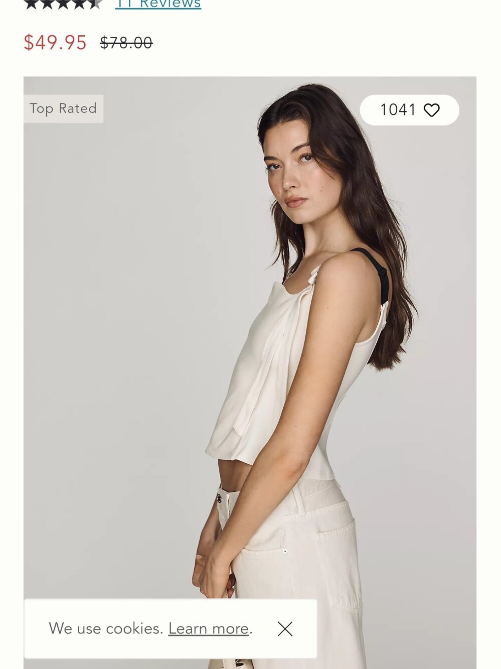 Anthropologie Maeve Bow-Strap Tank NWT